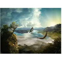 Artgeist Lento yli järven fototapetti