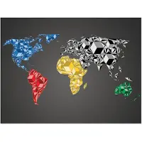 Artgeist Map of the World - colorful solids fototapetti