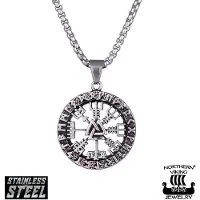 Northern Viking Jewelry Vegvisir Valknut kaulakoru NVJRS115