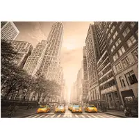 Artgeist New York Taxi - Sepia fototapetti