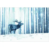 Kärkkäinen Artgeist Deer in the Snow (Blue) fototapetti