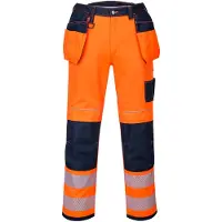 Portwest T501 oranssi/sininen Short hivis- riipputaskutyöhousut