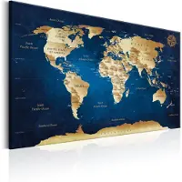 Artgeist World Map: The Dark Blue Depths taulu