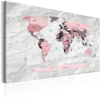 Artgeist World Map: Pink Continents taulu