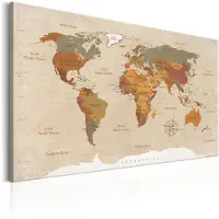 Artgeist World Map: Beige Chic taulu