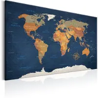 Artgeist World Map: Ink Oceans taulu