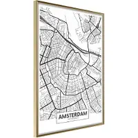 Artgeist City Map: Amsterdam juliste