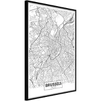 Artgeist City Map: Brussels juliste