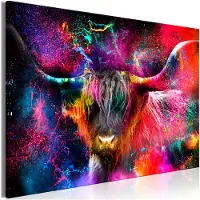 Artgeist Colorful Bull (1 Part) Wide taulu