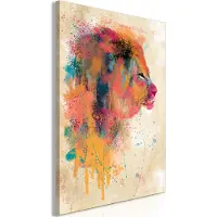 Artgeist Watercolor Lion (1 Part) Vertical taulu