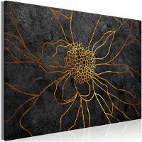 Artgeist Flower in Gold (1 Part) Wide taulu