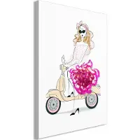 Artgeist Girl on a Scooter (1 Part) Vertical taulu
