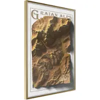 Artgeist Raised Relief Map: Graian Alps juliste