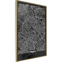 Artgeist City Map: Paris (Dark) juliste