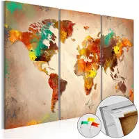 Artgeist Painted World [Cork Map] korkkitaulusetti