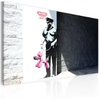 Artgeist Police Guard And Pink Balloon Dog (Banksy) taulu