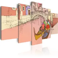 Artgeist Romantic Gondolas - 5 Pieces taulusetti