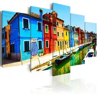 Artgeist Houses In The Colors Of The Rainbow taulusetti