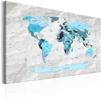 Artgeist World Map: Blue Pilgrimages taulu
