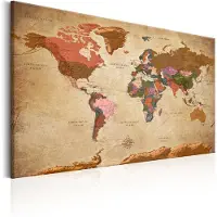 Artgeist World Map: Brown Elegance taulu