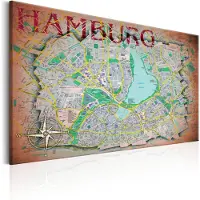 Artgeist Map Of Hamburg taulu
