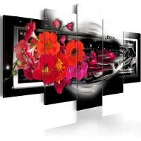 Artgeist Gerberas On Black Background taulusetti