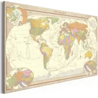 Artgeist Cream World Map taulu