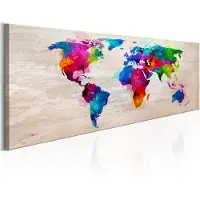 Artgeist World Map: Finesse Of Colours taulu
