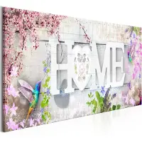 Artgeist Home And Hummingbirds Pink Narrow taulu