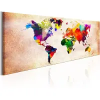 Artgeist World Map: Colourful Ramble taulu