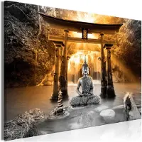 Artgeist Buddha Smile Wide Orange taulu