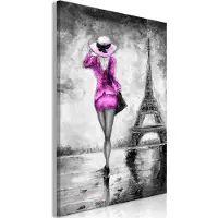 Artgeist Parisian Woman Vertical Pink taulu