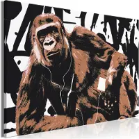 Artgeist Pop Art Monkey Narrow Brown taulu