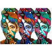 Kärkkäinen Artgeist Colorful Faces fototapetti