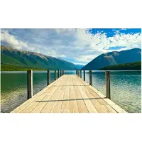Artgeist Mountain Lake Silta fototapetti