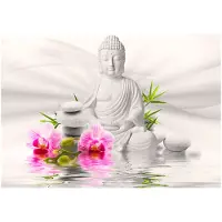 Kärkkäinen Artgeist Buddha And Orchids itseliimautuva fototapetti