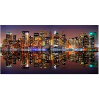 Artgeist Gold reflections - NYC fototapetti XXL