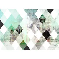 Kärkkäinen Artgeist Rhombic Chessboard (Green) itseliimautuva fototapetti