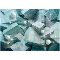 Kärkkäinen Artgeist Concrete Cubes (Green) itseliimautuva fototapetti