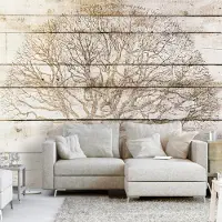 Artgeist Tree on Boards itseliimautuva fototapetti