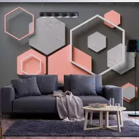 Artgeist Hexagon Plan itseliimautuva fototapetti