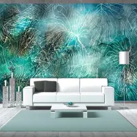 Artgeist Turquoise Vegetation itseliimautuva fototapetti