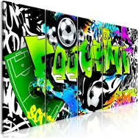 Artgeist Football Graffiti (5 Parts) Narrow taulusetti