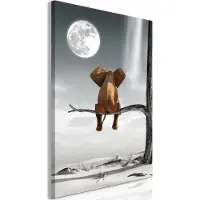 Artgeist Elephant and Moon (1 Part) Vertical taulu