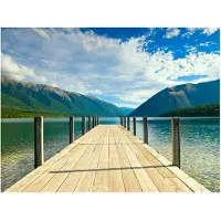 Artgeist Mountain lake silta fototapetti