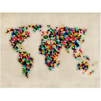 Artgeist World Map - a kaleidoscope of colors fototapetti