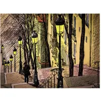 Artgeist Lonely walk through Montmartre fototapetti