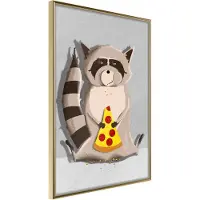 Artgeist Racoon Eating Pizza juliste