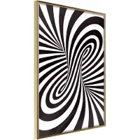 Artgeist Black And White Swirl juliste