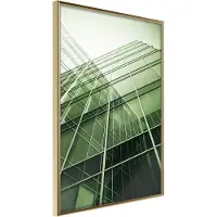 Artgeist Steel And Glass (Green) juliste